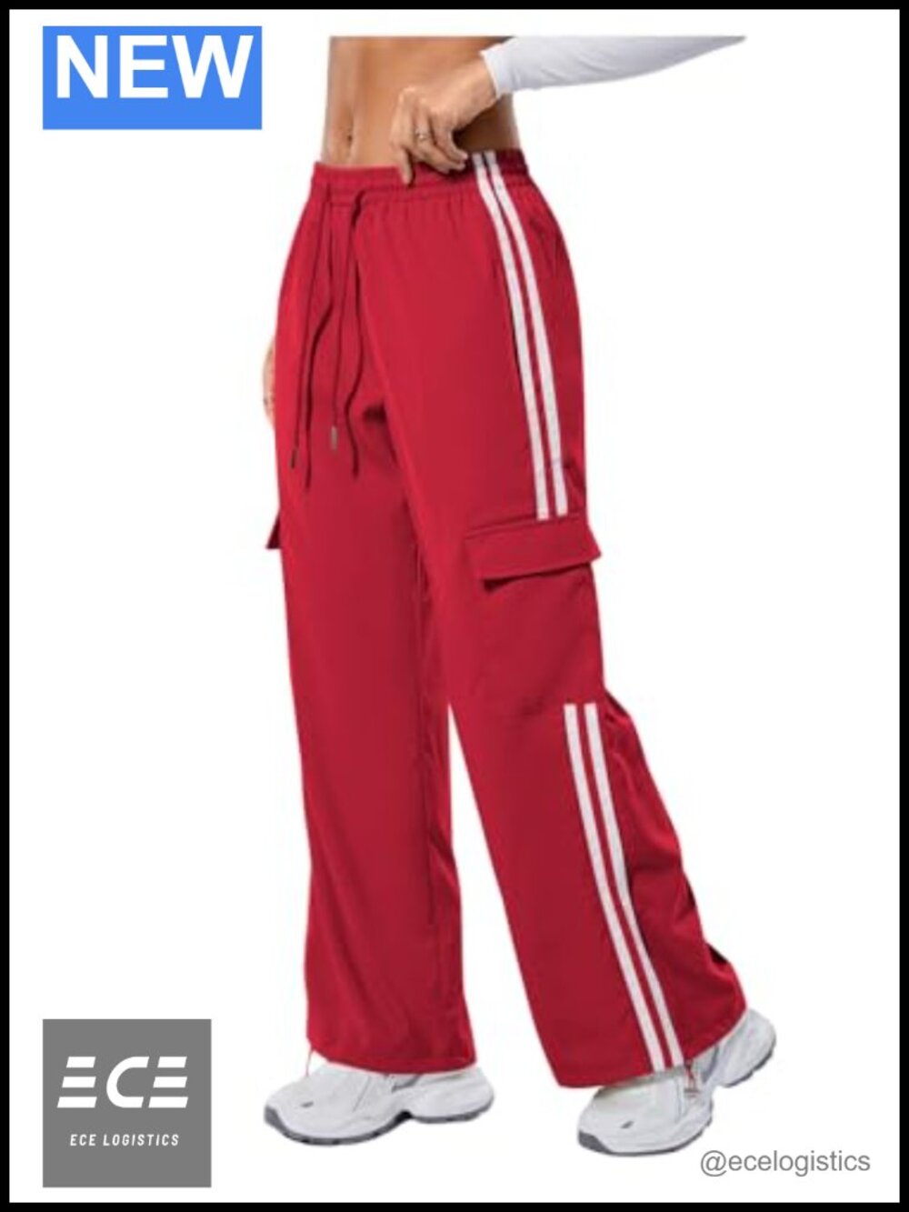 Cargo Pants Baggy Wide Leg Track Pants Athletic Streetwear High Waist
